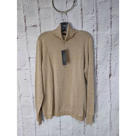 Talbots Womens Knit Good Metallic Turtleneck Sweater Button up Front Cardigan 2‎ - Picture 8 of 15
